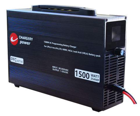 100V 1500W regulowane napięcie prądu ładowarka akumulatora C10325 4S do 24S LiPo, NMC, LiFe, LiTo, Pb, 25A