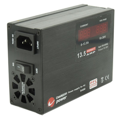 30V 400W Przenośny ładowarka baterii SMPS 55mm 13A 30V