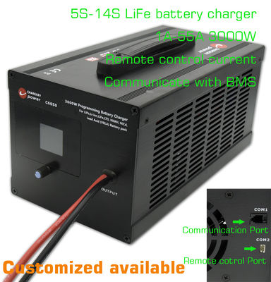 14S LFP Lithium Lifepo4 Ładowarka akumulatora AC do DC System magazynowania energii 51.1V 3000W